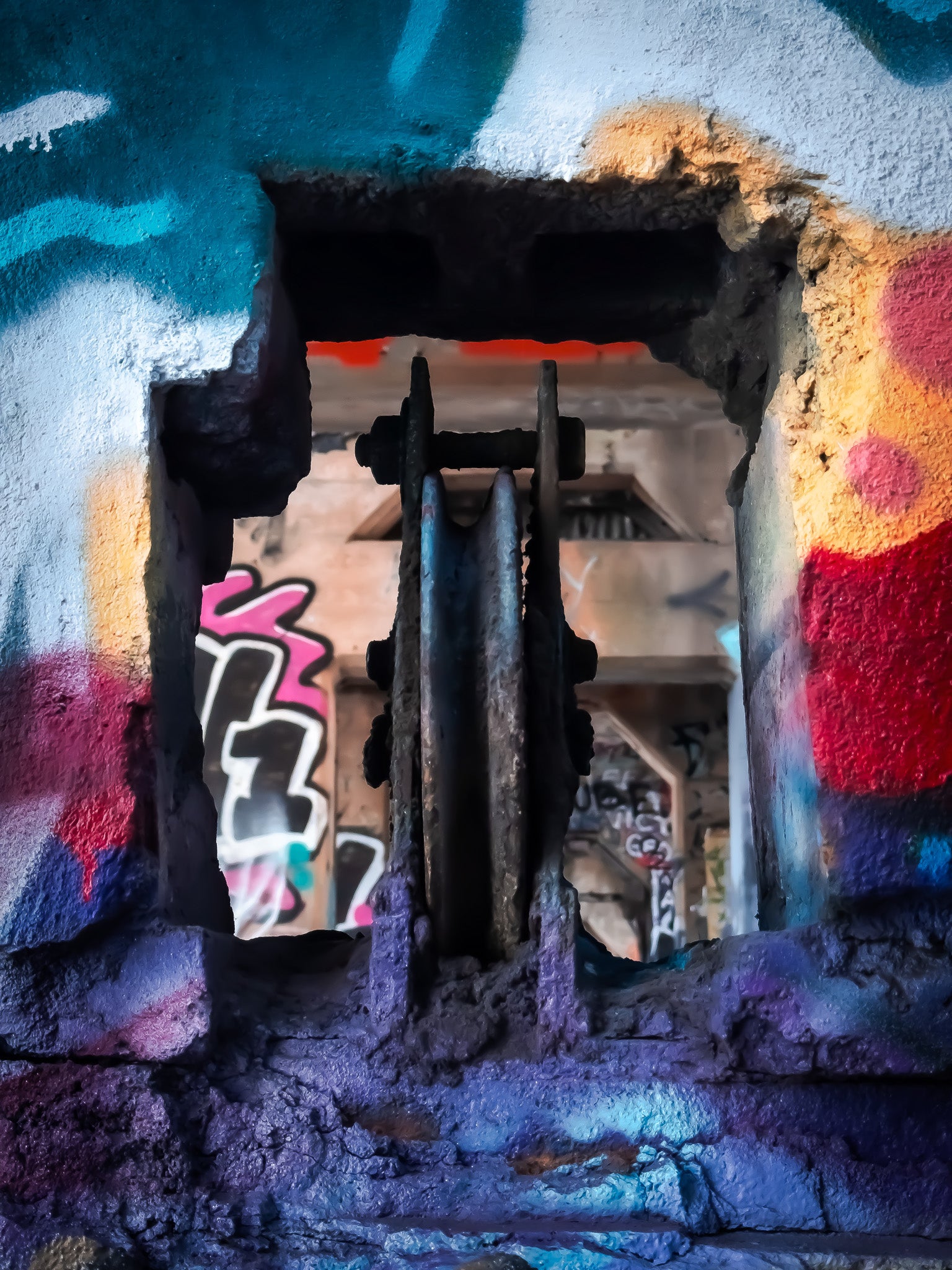 Colorful Framed Pulley