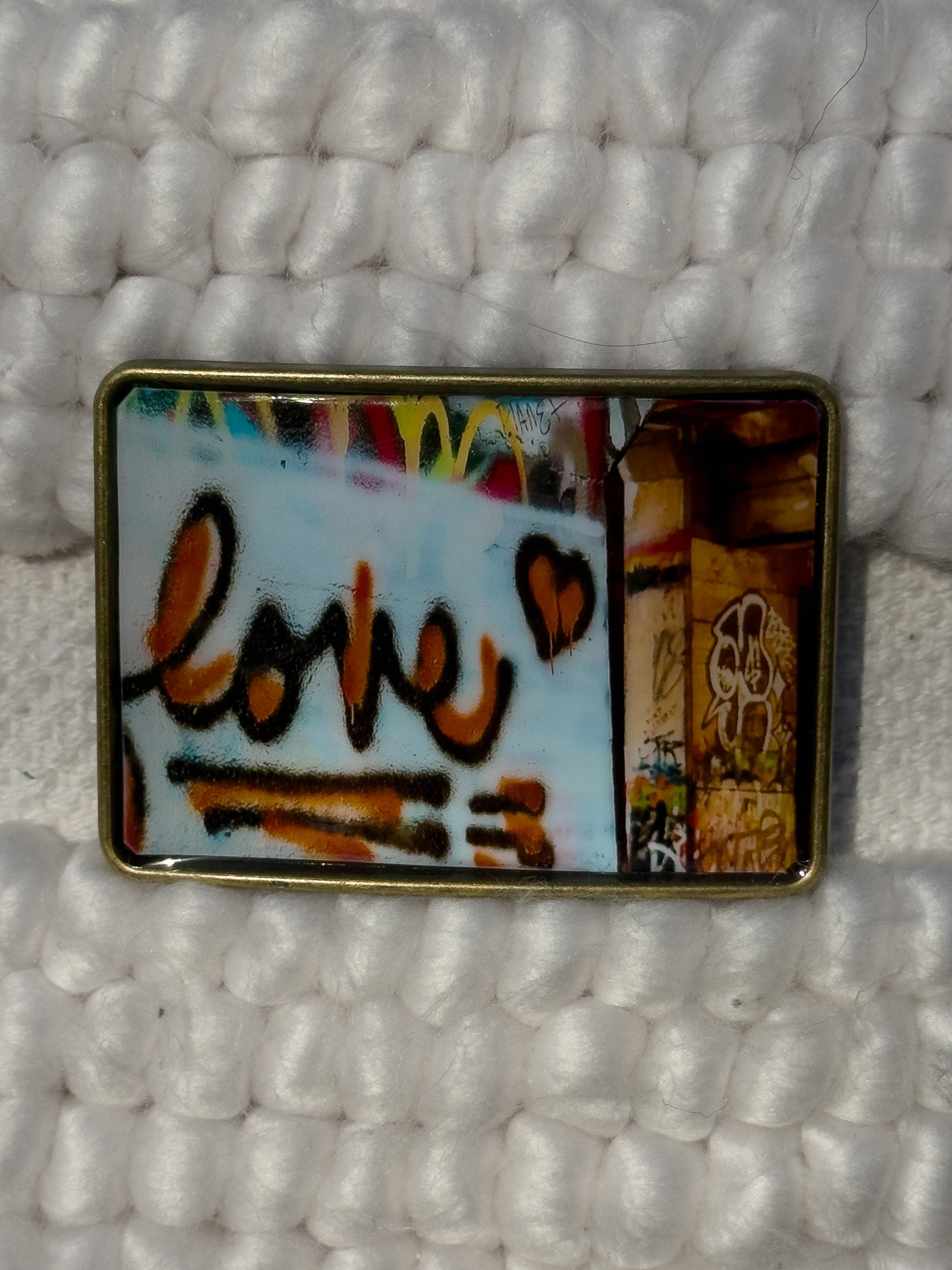 Graffiti Belt Buckle - Love