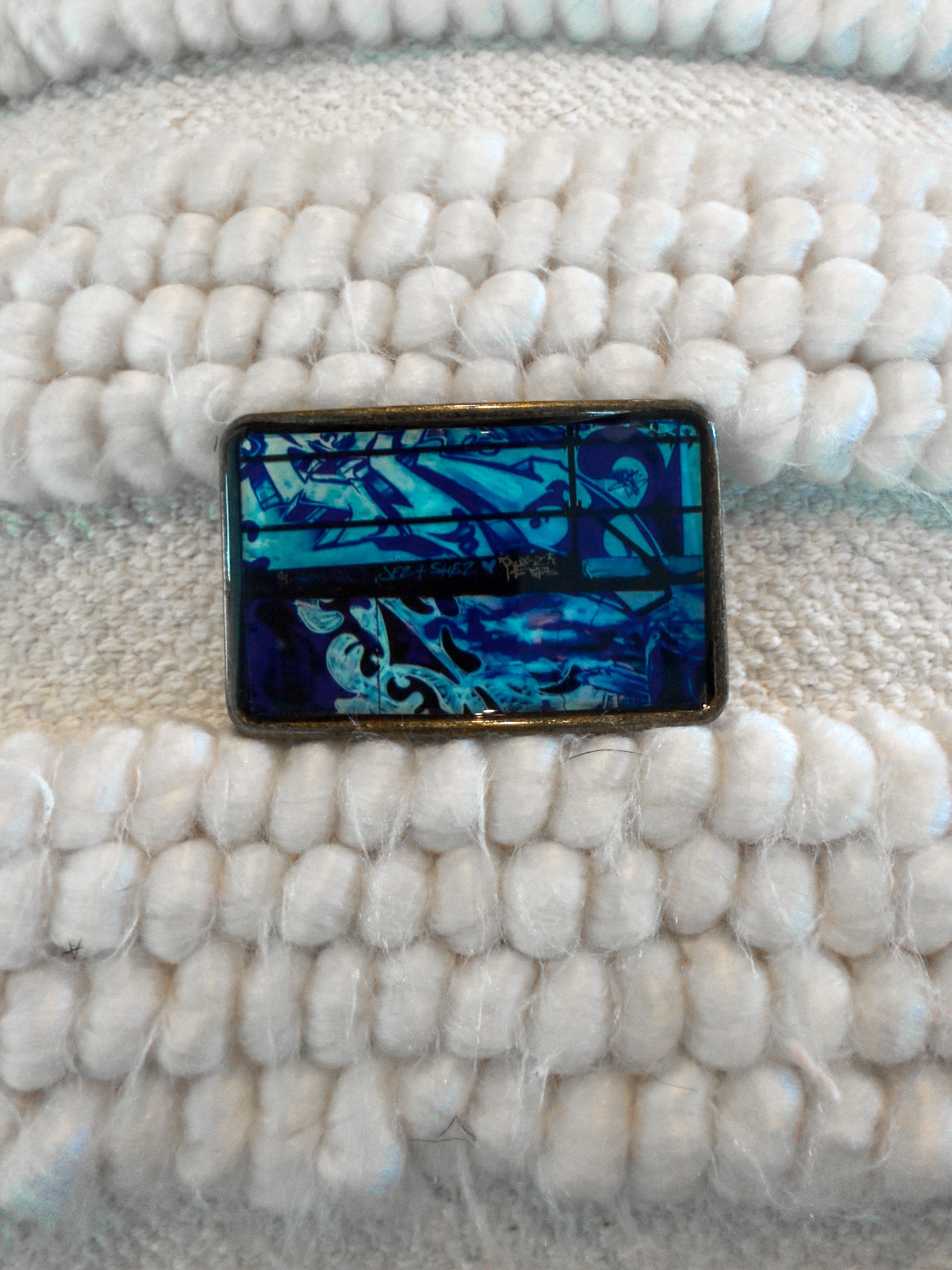 Graffiti Belt Buckle -Blue Angel