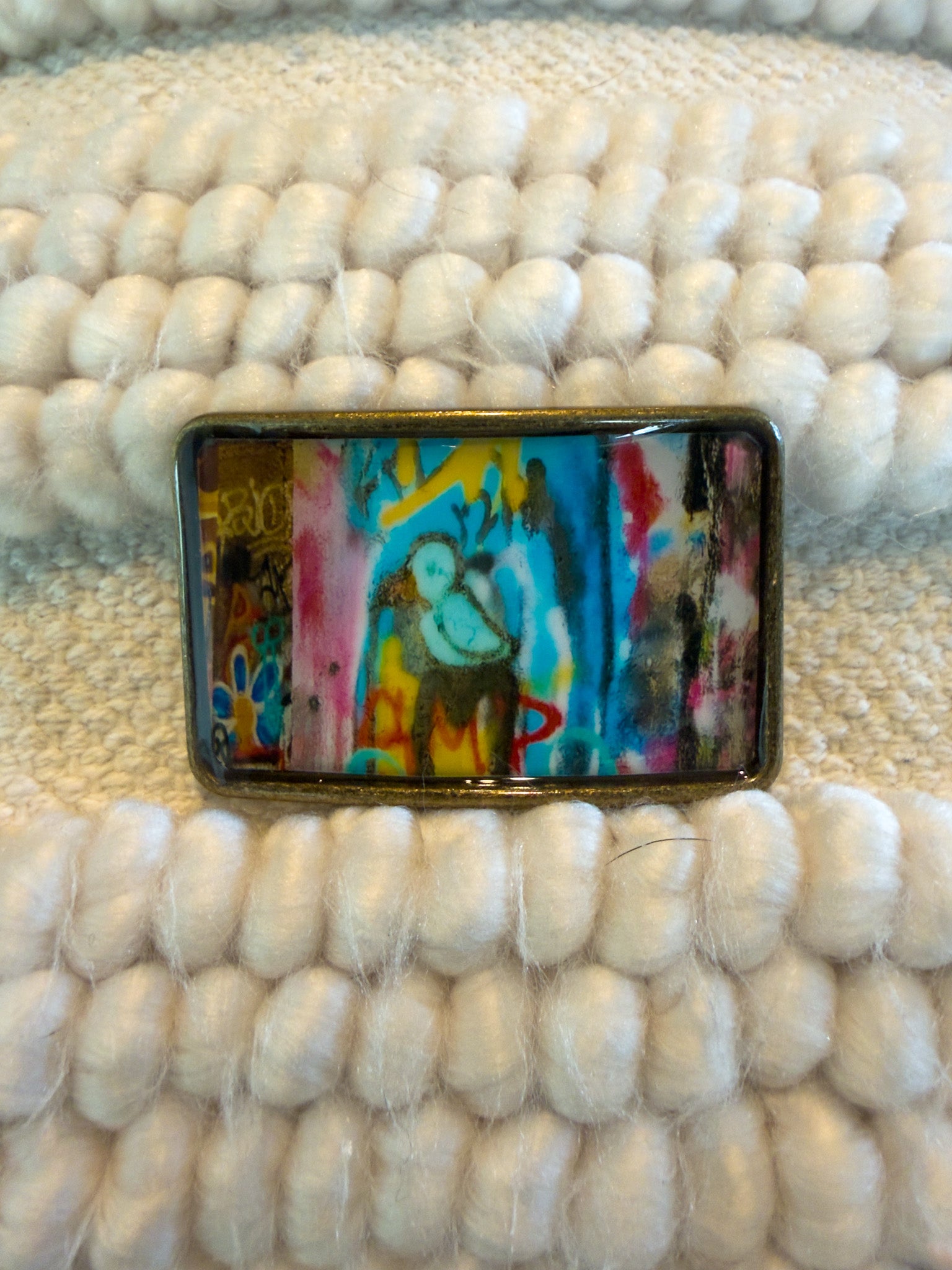 Graffiti Belt Buckle - Little Blue Birdie
