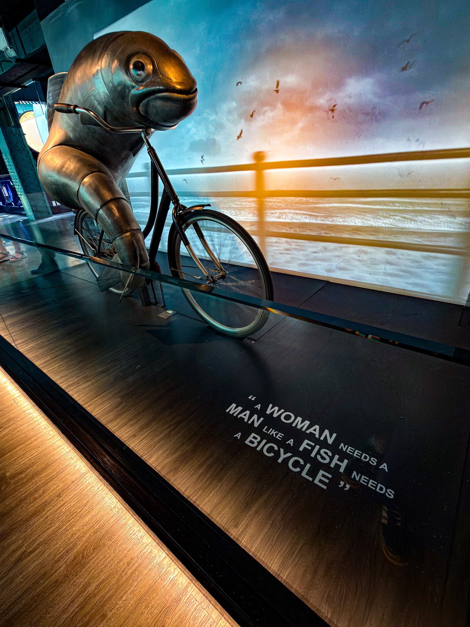 Woman Man, Fish Bicycle