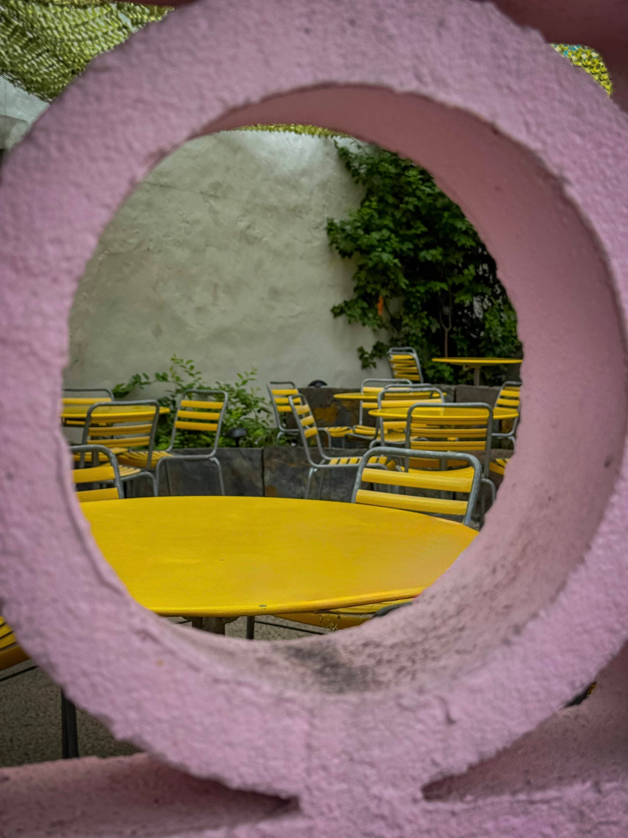 Golden Dining Framed in Pink